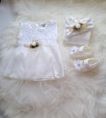 Mevlit Takım Elbisesi Volanlı Etek Gül Detaylı - Görsel 3