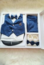 Smokinli Premium Mevlit Takımı Papyonlu Lacivert - Görsel 2