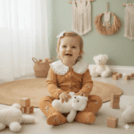 Kız Bebek Tulum Bebe Yaka Sonbahar