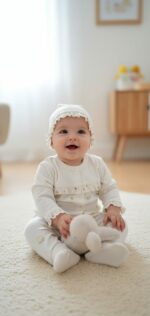 Çiçek Kelebek Nakışlı Fırfır Detaylı 5li Zıbın Seti