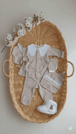 Fisto Yakalı Fiyonk Detaylı Waffle 5li Set - Görsel 2