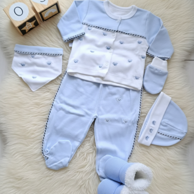 Minik Ayıcıklı Nakış Detaylı 5li Set