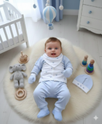 Minik Ayıcıklı Nakış Detaylı 5li Set - Görsel 2