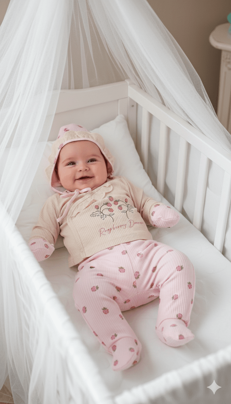 1767317818273 Ahududu Desenli Fisto Detaylı 5li Set - Görsel 1