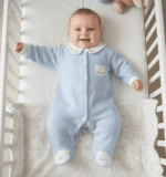 Erkek Bebek Tulum Bebe Yakalı Ayıcıklı