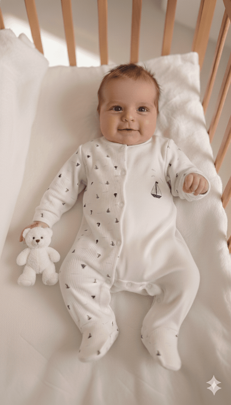 1768260463424 Erkek Bebek Tulum Yelken Nakışlı - Görsel 1