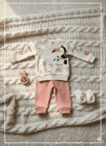 Papağan Baskılı Kiraz Detaylı 2li Takım - Görsel 2