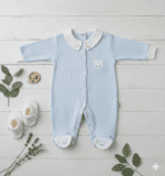 Erkek Bebek Tulum Bebe Yakalı Ayıcıklı - Görsel 2