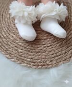 Lazer Çiçekli Süslü Kısa Çorap Farklı Renk İçin Sipariş Alınır - Görsel 2