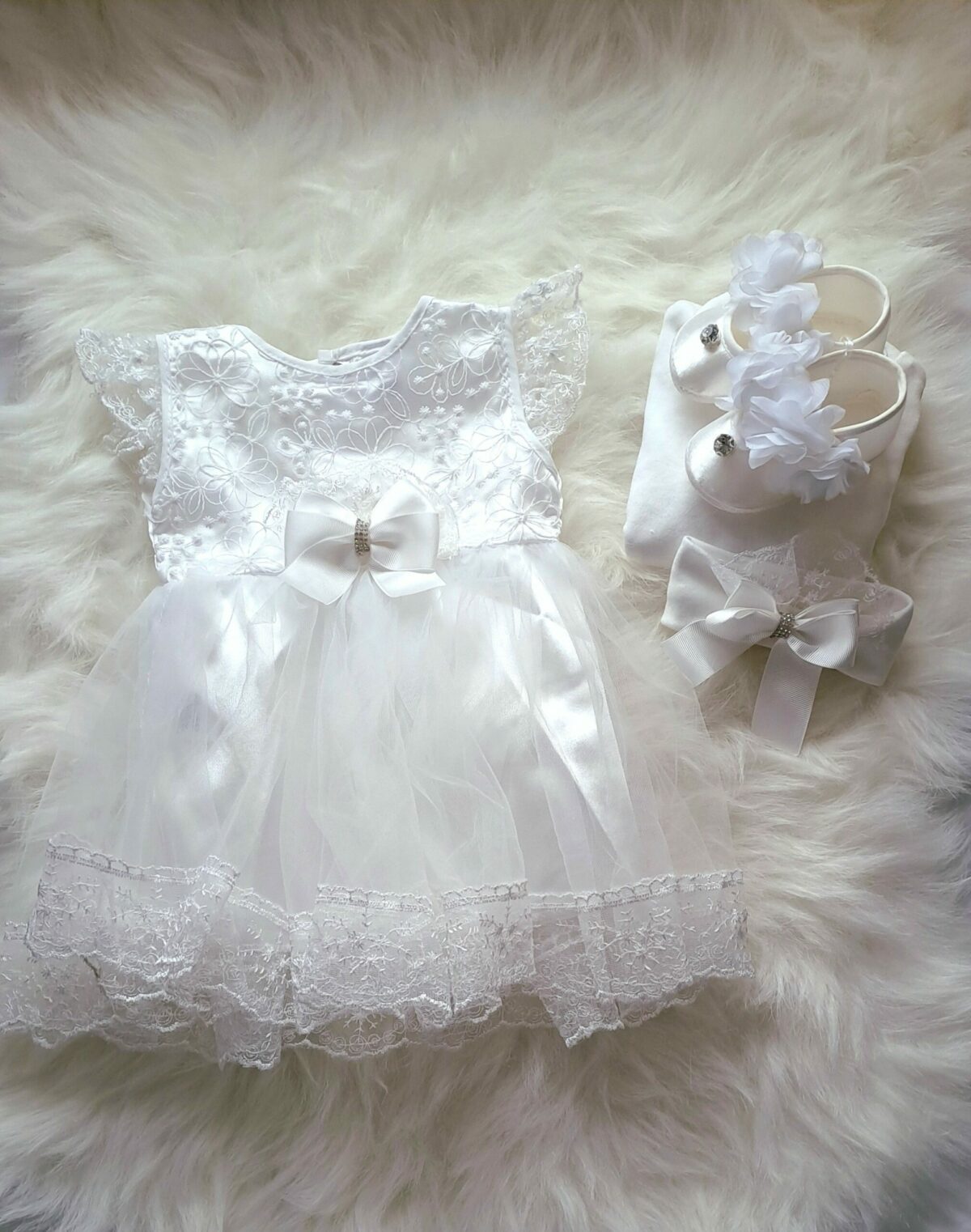 Mevlit Takım Elbisesi Eteği Güpürlü Taşlı Fiyonklu - Görsel 4