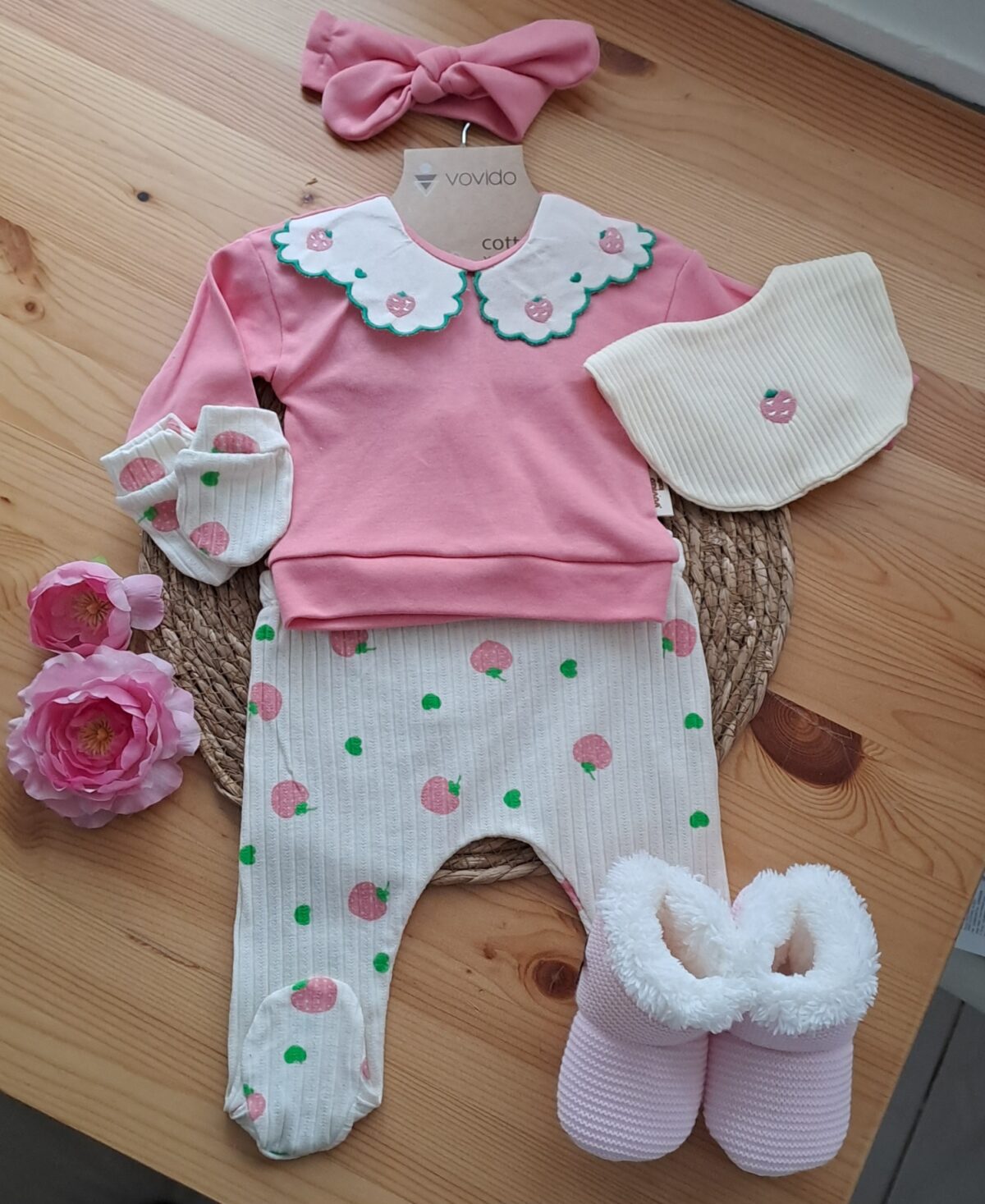 Çilek Yaka Detaylı Saç Bantlı 5li Set - Görsel 2