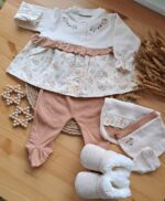 5li Zıbın Seti Fırfırlı Gömlek Model - Görsel 2