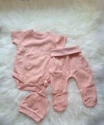 5li Çiçekli Önden Çıtçıtlı Fisto Detaylı Zıbın Seti - Görsel 3