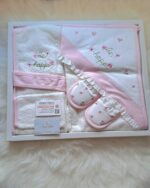 Be Happy Nakışlı Kuşaklı Fırfırlı Premium Bornoz Seti - Görsel 3