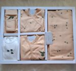 Sarı Üzeri Yeşil Yaprak Tulumlu Premium 10lu Hastane Çıkış Seti