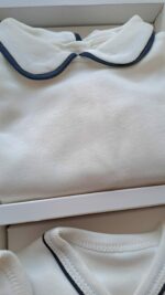 Lacivert Çizgili Bebe Yaka Premium 10lu Hastane Çıkış Seti - Görsel 6