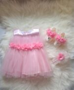 Premium Mevlit Takım Elbisesi Parlak Tüllü Çiçekli Pembe - Görsel 5