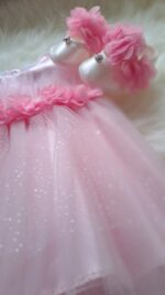 Premium Mevlit Takım Elbisesi Parlak Tüllü Çiçekli Pembe - Görsel 3