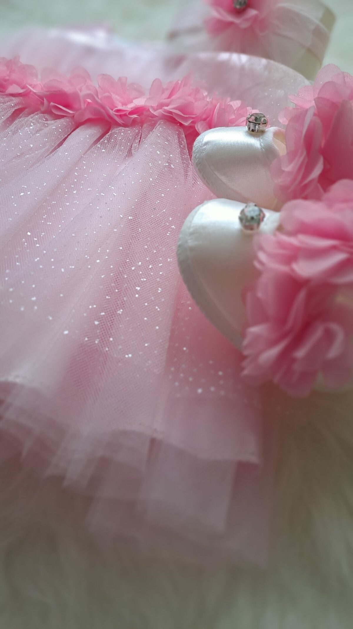 Premium Mevlit Takım Elbisesi Parlak Tüllü Çiçekli Pembe - Görsel 2