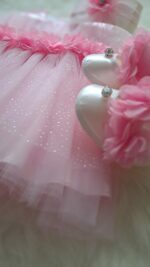 Premium Mevlit Takım Elbisesi Parlak Tüllü Çiçekli Pembe - Görsel 2