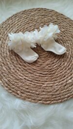 Lazer Çiçekli Süslü Kısa Çorap Farklı Renk İçin Sipariş Alınır - Görsel 3