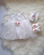 Mevlit Takım Elbisesi Beyaz Renk Tül Detaylı