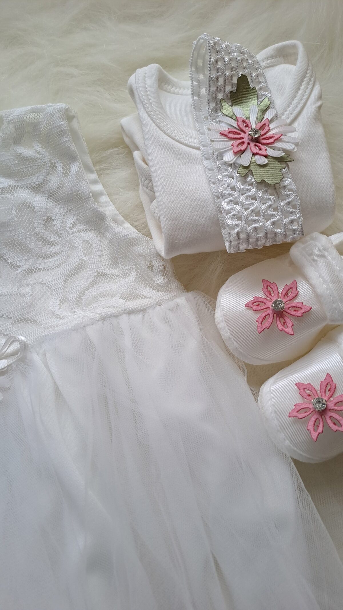 Mevlit Takım Elbisesi Beyaz Renk Tül Detaylı - Görsel 5