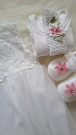 Mevlit Takım Elbisesi Beyaz Renk Tül Detaylı - Görsel 5