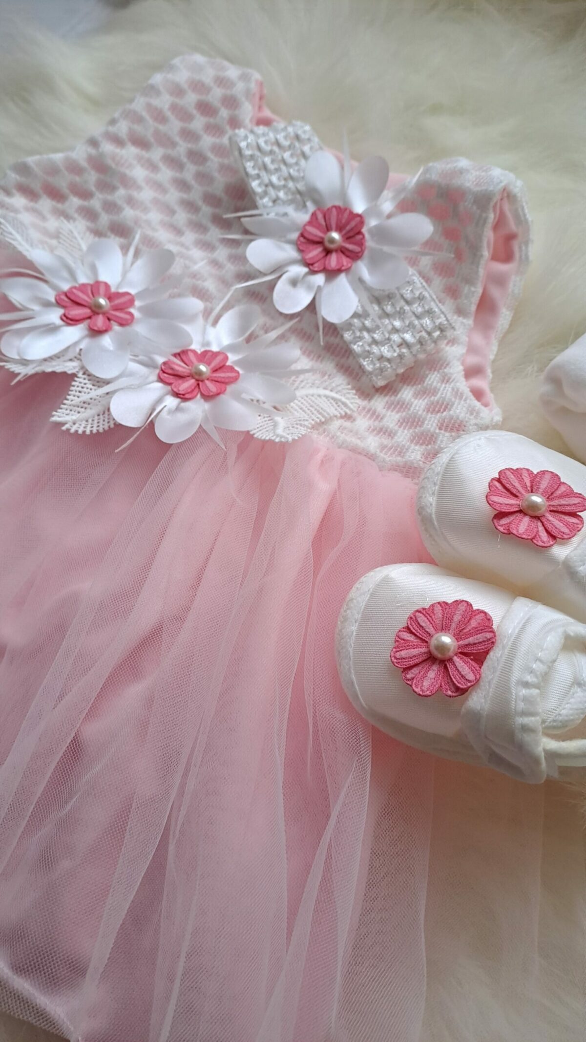 Mevlit Takım Elbisesi Pembe Renk Tül Detaylı - Görsel 3