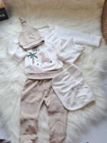 5li Zıbın Seti Kabartmalı Dinazor Detaylı