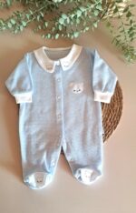Erkek Bebek Tulum Bebe Yakalı Ayıcıklı