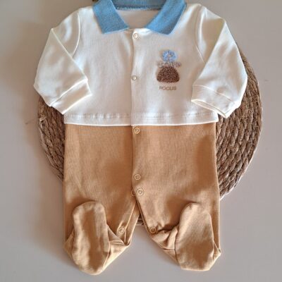 Focus Baskılı Erkek Bebe Tulum