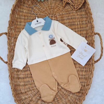 Focus Baskılı Erkek Bebe Tulum