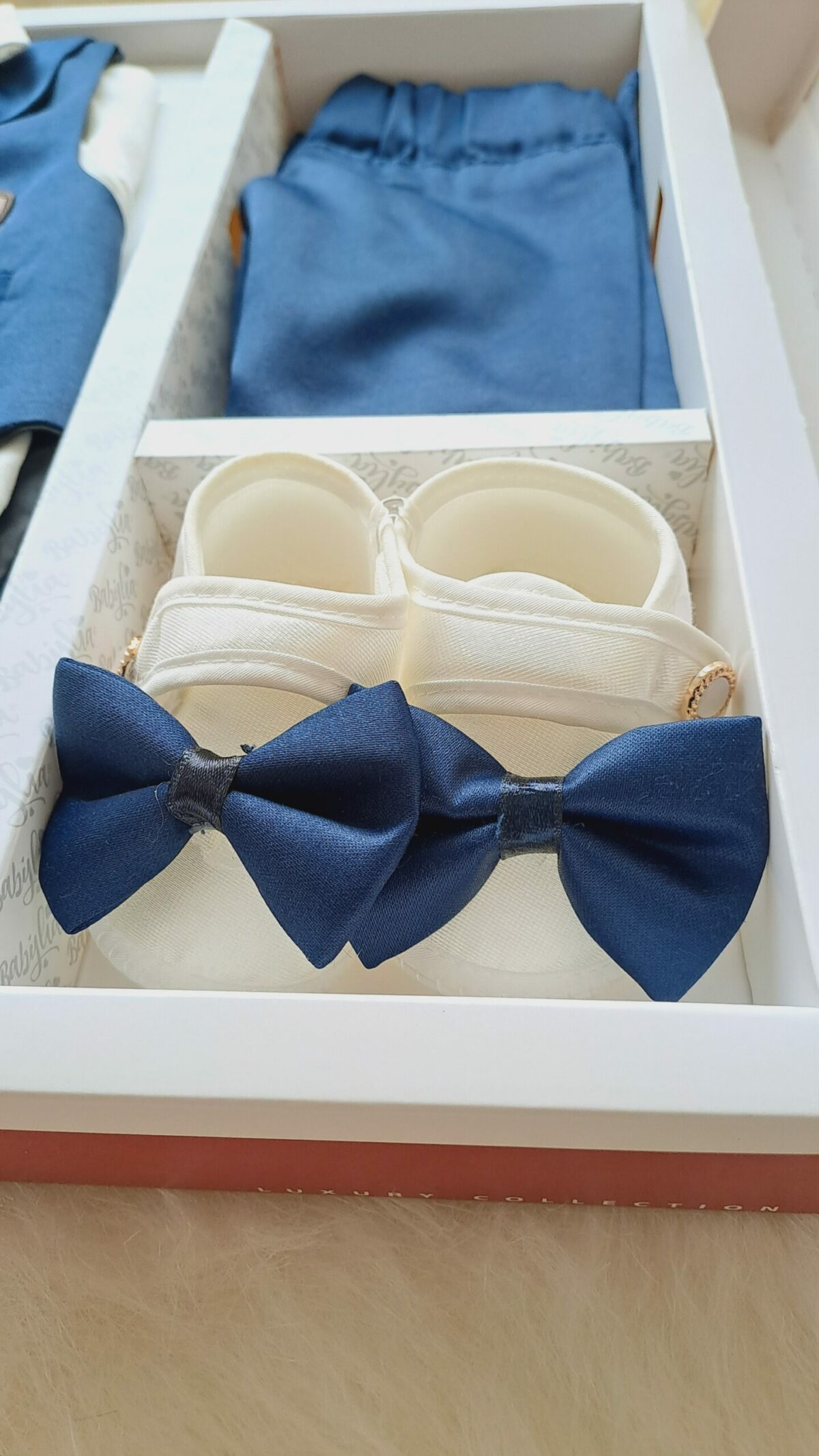 Smokinli Premium Mevlit Takımı Papyonlu Lacivert - Görsel 5