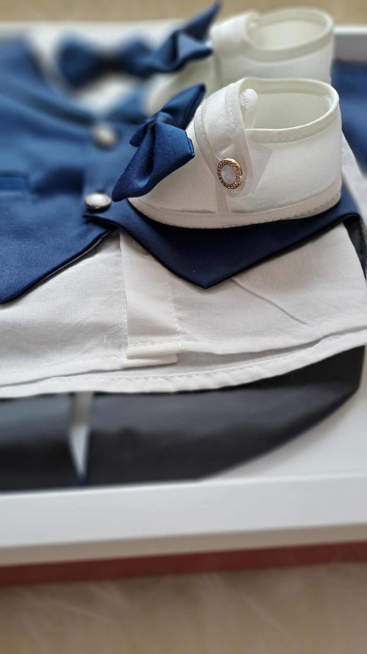 Smokinli Premium Mevlit Takımı Papyonlu Lacivert - Görsel 6