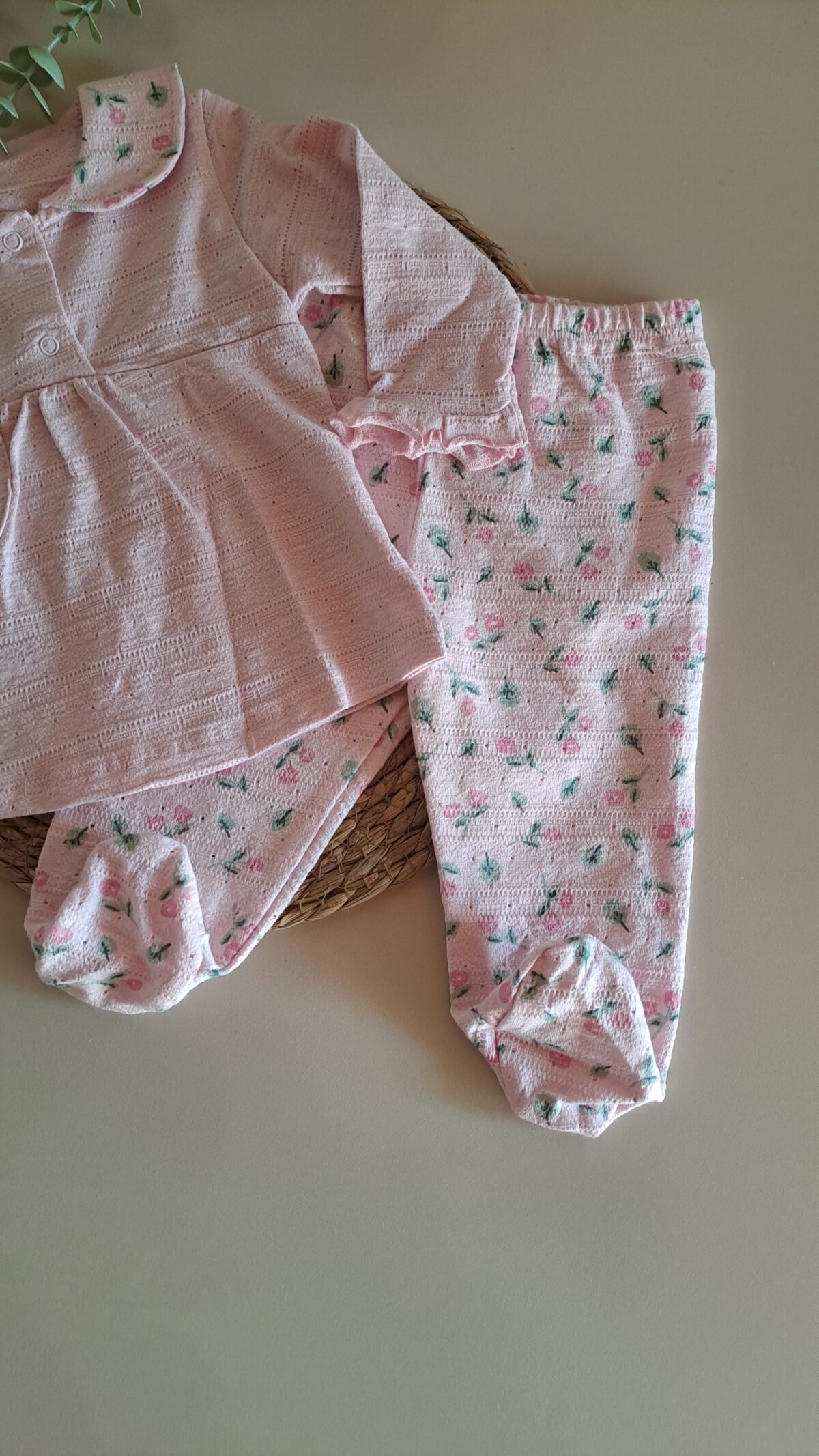 Kız Bebek Çiçekli 2li Takım - Görsel 4