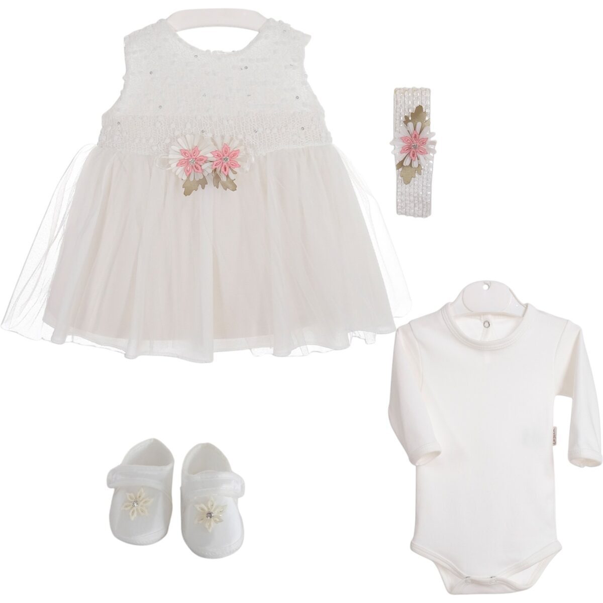 Mevlit Takım Elbisesi Beyaz Renk Tül Detaylı - Görsel 4