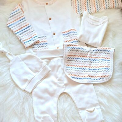 Badili Kendinden Eldivenli Renkli Zikzak Model 5li Set