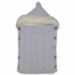 Wellsoft Tüylü Başlıklı Triko Düğmeli Premium Kundak - Görsel 4