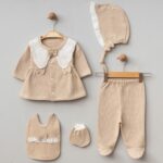 Fisto Yakalı Fiyonk Detaylı Waffle 5li Set - Görsel 3