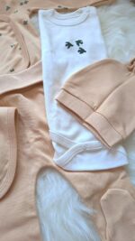 Badili Kendinden Eldivenli Yeşil Yapraklı 5li Zıbın Seti - Görsel 2