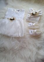 Mevlit Takım Elbisesi Volanlı Etek Gül Detaylı - Görsel 4