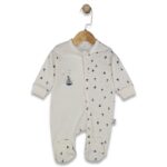 Erkek Bebek Tulum Yelken Nakışlı