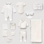 Lacivert Çizgili Bebe Yaka Premium 10lu Hastane Çıkış Seti - Görsel 2