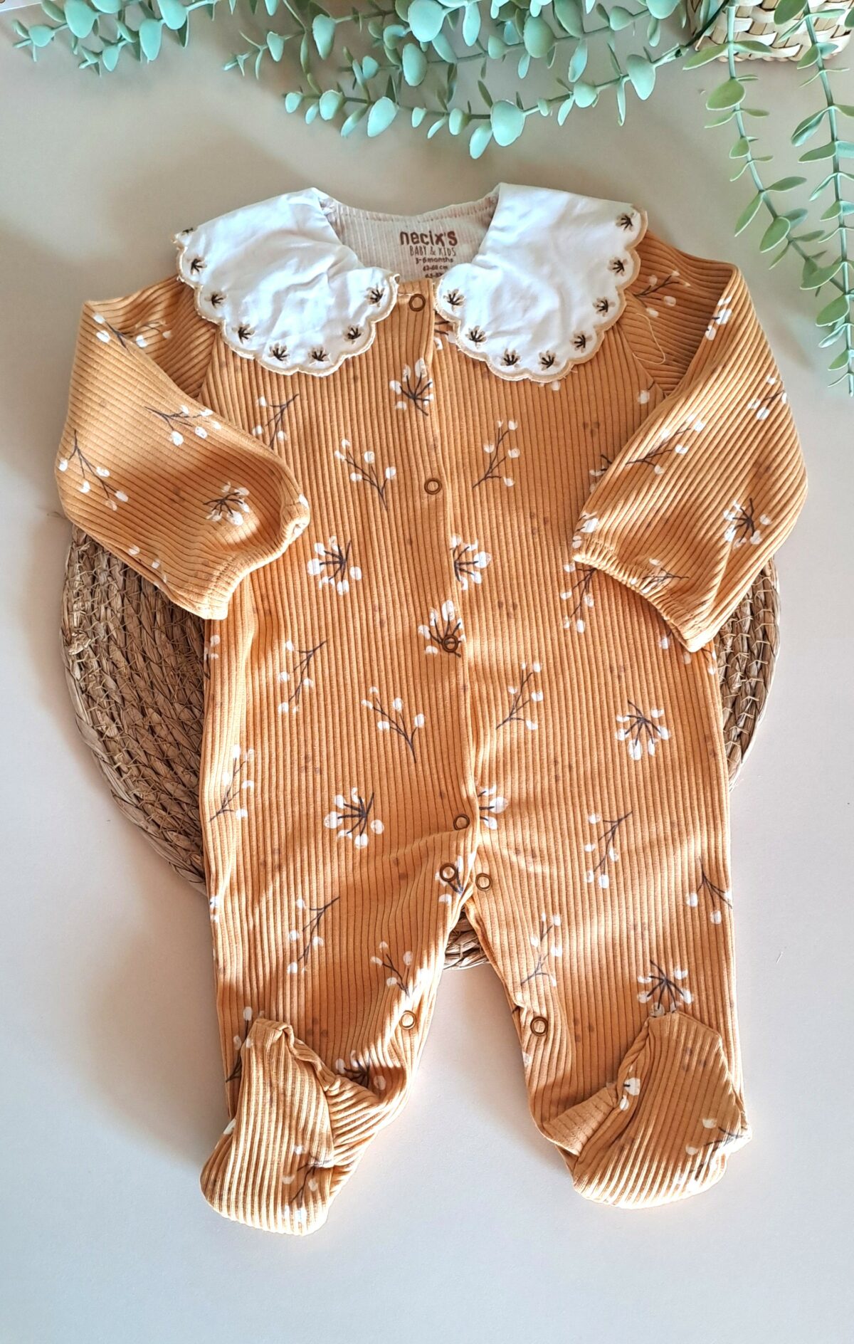 Kız Bebek Tulum Bebe Yaka Sonbahar - Görsel 1