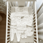 Beyaz Üzeri Renkli Nakış Çiçekli Fırfırlı Premium 10lu Hastane Çıkış Seti - Görsel 13