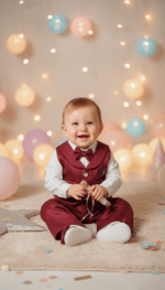 Smokinli Premium Mevlit Takımı Papyonlu Bordo - Görsel 8