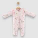 Kız Bebek Tulum Ahududu  Fistolu Fırfırlı - Görsel 3