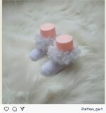 Lazer Çiçekli Süslü Kısa Çorap Farklı Renk İçin Sipariş Alınır - Görsel 4