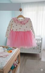 Ahududu Tüllü Tütü Elbise - Görsel 2